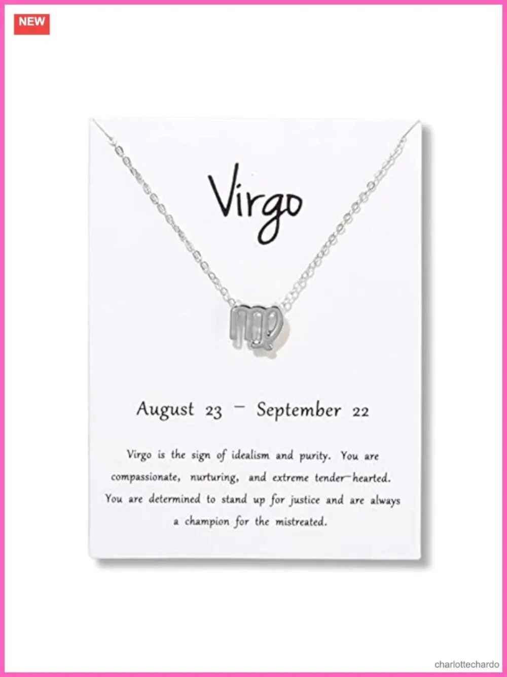 Silver Plated Zodiac Constellation Pendant Necklace Adjustable Gift for Women